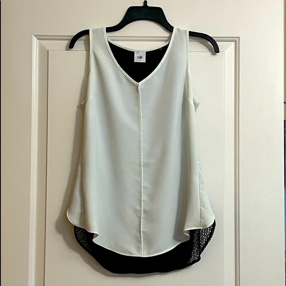 CAbi Tops - Gorgeous CAbi black/white Sleeveless Top in excellent condition! XS